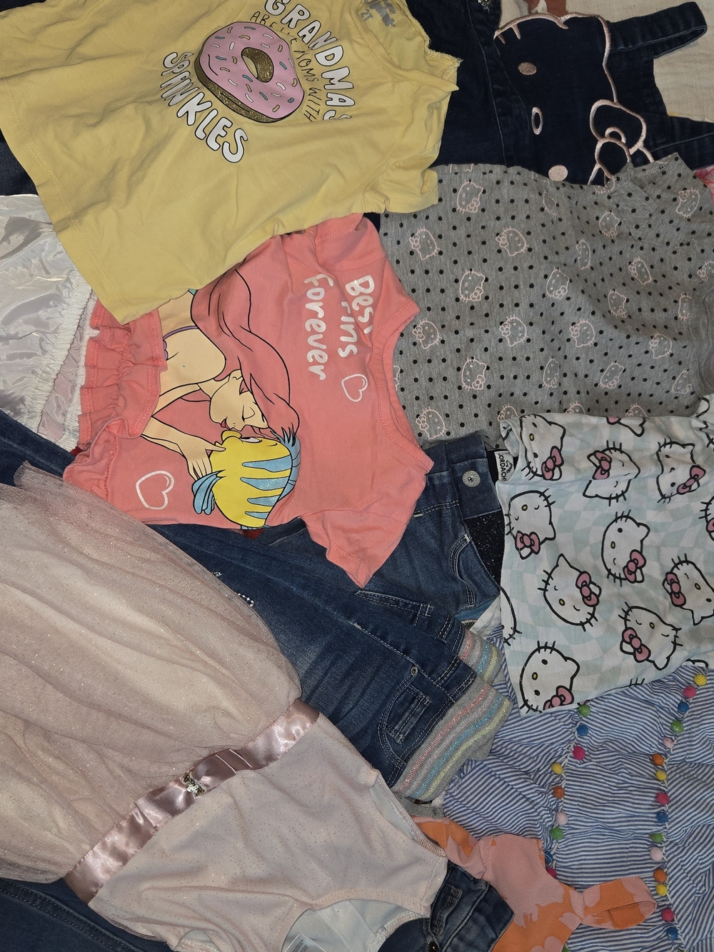 Size 2T Girls' Clothing Bundle Hello Kitty, Graphic Tees, Dresses Lot Summer